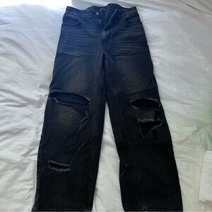 black PLT extra baggy jeans